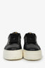 Lanvin Black Leather Platform Sneakers Size 40