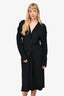 Stella McCartney Black V-Neck Midi Dress Size 42