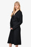 Stella McCartney Black V-Neck Midi Dress Size 42