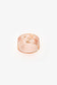 Louis Vuitton White/Pink Resin Monogram Inclusion Ring Size M
