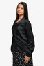 Stella McCartney Black Satin Lapel Detailed Jacket Size 40