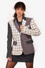 Thom Browne White/Red/Grey Tweed Blazer Jacket Size 2 Men