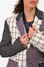 Thom Browne White/Red/Grey Tweed Blazer Jacket Size 2 Men
