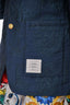 Thom Browne Navy Embroidered Patterened Blazer Jacket L Size Men