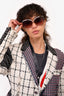 Chrome Hearts Gold Tone/White Sunglasses