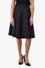 Mo & Co. Black Neoprene A-Line Skirt Size S