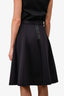 Mo & Co. Black Neoprene A-Line Skirt Size S