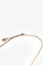 Gucci Gold Toned Multicolour Crystal 'LOVED' Necklace