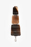Hermès Brown Buffalo Horn Chain Link Bracelet Size S