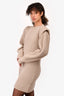 Isabel Marant Beige Cashmere/ Wool Knit 'Beatsy' Sweater Dress Size 34