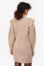 Isabel Marant Beige Cashmere/ Wool Knit 'Beatsy' Sweater Dress Size 34