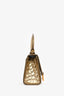 Balenciaga Gold Croc Embossed Leather Hourglass Nano Chain Bag