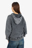Saint Laurent Grey Acid Wash Logo Hoodie Size Small