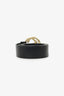 Gucci Black Leather Interlocking Buckle Belt