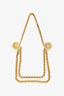 Celine Gold Tone Multi Chain Two Coin Brooch