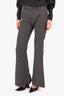Smythe Black/White Wool Flare Trousers Size 0