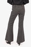 Smythe Black/White Wool Flare Trousers Size 0