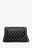 Pre-Loved Chanel™ 2015-16 Black Lambskin Leather Quilted Jumbo Double Flap