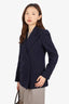 Ralph Lauren Purple Label Navy Blue Wool/Silk Double Breasted Blazer Size 4
