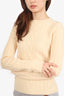 The Row Cream Cable Knit Merino Wool/Cashmere Sweater Size Small