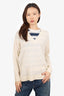 Vince Cream Cashmere V-Neck Sweater Size X-Small