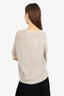 Velvet Taupe Wool/Cashmere Knit Short-Sleeve Sweater Size Petite