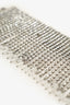 Miu Miu Silver Crystal Embellished Fringe Choker Necklace