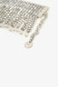 Miu Miu Silver Crystal Embellished Fringe Choker Necklace