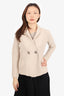 Fabiana Filippi Cream Knit Double Breasted Cardigan Estimated Size XS