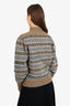 Isabel Marant Etoile Brown Printed Wool Mock Neck Sweater Size 38