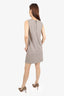 Brunello Cucinelli Grey Felted Virgin Wool Sleeveless Shift Dress Size M