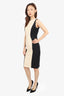 Christian Dior Cream/Black Sleeveless Virgin Wool Pencil Dress Size 6