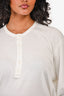 Tom Ford White Cotton Blend Knit Henley Top Size 50 Mens