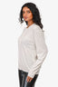 Tom Ford White Cotton Blend Knit Henley Top Size 50 Mens