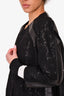 Valentino Black Lace/Leather Coat Size 8