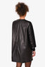 Valentino Black Lace/Leather Coat Size 8