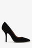 Givenchy Black Suede Pointed Toe Heels with Stud Details Size 36