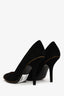 Givenchy Black Suede Pointed Toe Heels with Stud Details Size 36