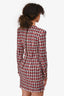 Balmain Red/Navy Tweed Mini Dress Size 38