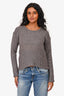 Helmut Lang Grey/Taupe Knit Sweater Size S