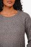 Helmut Lang Grey/Taupe Knit Sweater Size S