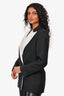 Sandro Black/White Single Breasted Blazer Size 34