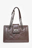 Pre-Loved Chanel™ 2011 Grey Leather Reverso Boy Bag