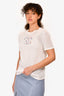 Pre-Loved Chanel™ White Crochet Embroidered CC T-Shirt Size 36
