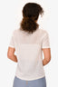 Pre-Loved Chanel™ White Crochet Embroidered CC T-Shirt Size 36