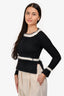 Pre-Loved Chanel™ Black/White Wool Sweater Size 34