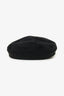 Saint Laurent Black Newsboy Hat Size 55 Mens