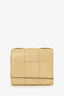 Bottega Veneta Cream Leather Cassette Trifold Wallet