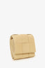 Bottega Veneta Cream Leather Cassette Trifold Wallet