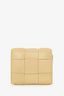 Bottega Veneta Cream Leather Cassette Trifold Wallet